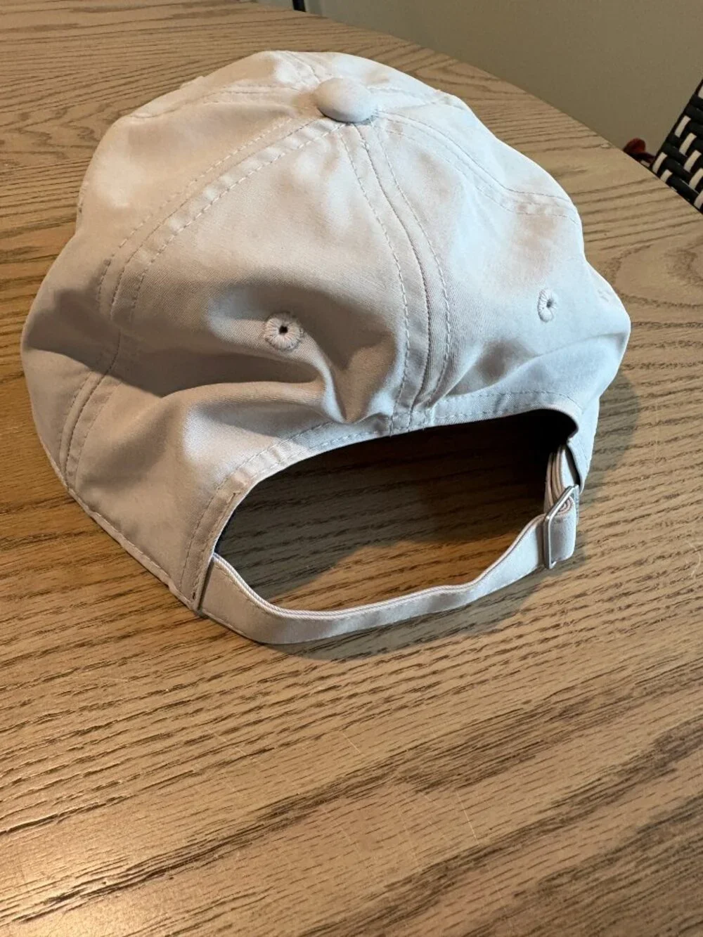 Adidas ClimaCool Beige Adjustable Baseball Hat Cap Black Logo Unisex